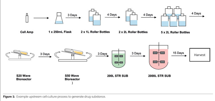 Image depicting an upstream cell culture process