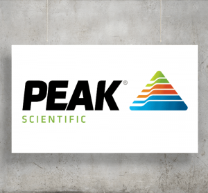Peak Scientific logo with background